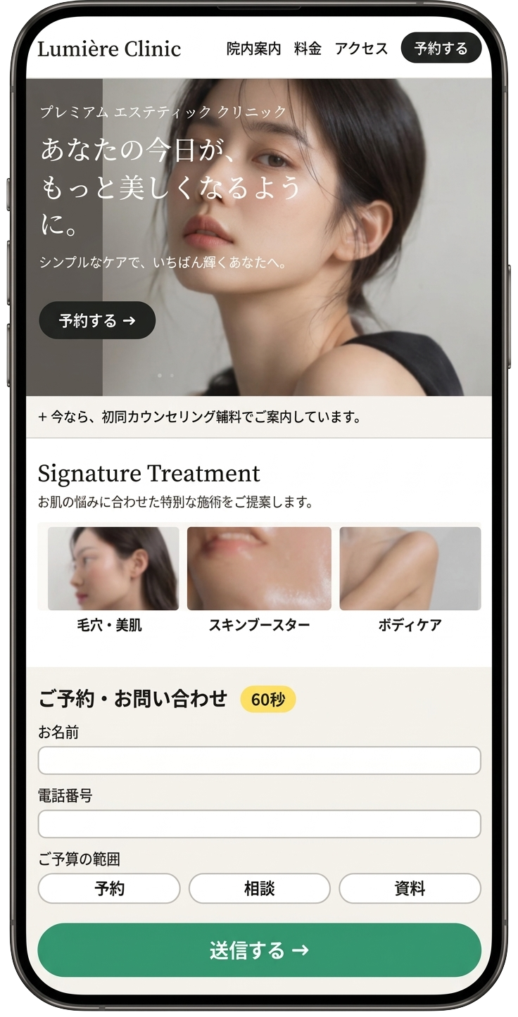 改善後のスマートフォン画面